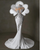 QueenLine White Heavy Luxury Hochzeitskleid With 3D Leaf Design Customized Evening Dress