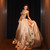 QueenLine Luxury Gold Diamond Beaded Halter Ball Customized Evening Dress