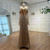 QueenLine Arabic Luxury Dubai Beaded Strapless Collar  Customized Evening Dress with Gloves