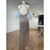 QueenLine Luxury Customized Silver Nude Strapless Mermaid Sexy Slit Beaded Tassels Evening Dress