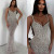 QueenLine Gorgeous Customized Crystal Elegant Beaded Spaghetti Straps Floor Length Rhinestones Evening Dress