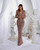 QueenLine Celebrity Fashion Sheath Gown Sequins Crystals Lace Floor Length Plus Size Custom Size Evening Prom Dress
