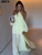QueenLine Celebrity Sexy Halter Backless Yellow Big Hem Off-shoulder Long Loose Beach Dress