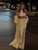 QueenLine Celebrity Sexy Halter Backless Yellow Big Hem Off-shoulder Long Loose Beach Dress