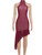 QueenLine Luxury Celebrity Elegant Bodycon Backless Turtleneck Halter Mesh Patchwork Sleeveless Irregular Ruffles Hem Dress