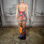 QueenLine Luxury Sexy Sheer Mesh  with Low Back & Colorful Rhinestones - Glamorous Evening Gown