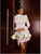 QueenLine Modern Customized Nigeria High Collar Long Sleeve Civil Bridal Short Pre-wedding Dress