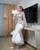 QueenLine Customized African Long Sleeve Lace Beaded Mermaid Black Civil Wedding Dress