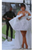 QueenLine Luxury Customized Short Crystal Sequins African Reception Civil Wedding Dress With Cape Corset
