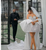 QueenLine Luxury Customized Short Crystal Sequins African Reception Civil Wedding Dress With Cape Corset