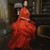 QueenLine Celebrity Elegant Couture Custom Made Red Long Prom Layered Luxury Tiered Maxi Dress with Sleeves