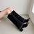 QueenLine Cowhide Knee high Round toe Suede Pull-on Turned-over Edge Chunky heel boots