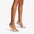 QueenLine Luxury Square toe Diamond chain word-cingulate Open toe Super high heel