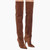 QueenLine Luxury Suede trouser legs Pointed Pleated Super high heel Over the knee boots