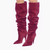 QueenLine Luxury Suede trouser legs Pointed Pleated Super high heel Over the knee boots