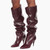 QueenLine Luxury Suede trouser legs Pointed Pleated Super high heel Over the knee boots
