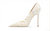 QueenLine Elegant Mesh White High Heels Luxury Style  Daisy Embroidered Flower With Skirt