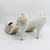 QueenLine White pearl beads high Luxury peacock high  Bridal Pumps