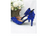 QueenLine Teal Blue Luxury crystal ankle strap Pointed toe High Buckle Bridal shoes