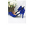 QueenLine Teal Blue Luxury crystal ankle strap Pointed toe High Buckle Bridal shoes
