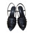 QueenLine Luxury Metal leather peep Pointed toe Back Strap Sexy Super high heel