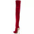 QueenLine Luxury Stretch Metal stiletto heels Over the knee Pointed Toe thigh high boots