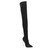QueenLine Luxury Stretch Metal stiletto heels Over the knee Pointed Toe thigh high boots
