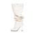 QueenLine Luxury Style heel Round Toe Patchwork Slip-on Pleated boots