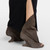 QueenLine Luxury suede Peep Square toe Alien heel Wedges Short boots