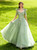QueenLine Luxury Customized Sage Green Glitter Tulle Teens 3D Butterfly Long Sequin Princess Quinceanera Dress with Bow Strap