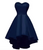 QueenLine Customized Luxury Strapless Sweetheart High-Low Satin Short Homecoming Dress