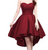 QueenLine Customized Luxury Strapless Sweetheart High-Low Satin Short Homecoming Dress