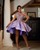 QueenLine Luxury Customized Lilac Beaded Crystals Lace Satin Knee Homecoming Evening Dress