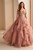 QueenLine Elegant Customized Glitter Lace Embroidery Tulle Ruffled Blue A-shaped Evening Dress