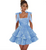 QueenLine Luxury Customized Sparkly Sequin Teens Bow Straps Mini Short Homecoming Cocktail Dress