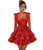 QueenLine Luxury Customized Sparkly Sequin Teens Bow Straps Mini Short Homecoming Cocktail Dress