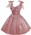 QueenLine Luxury Customized Teens Butterfly Short Glitter Tulle Lace Cocktail Homecoming Dress with Bow