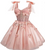 QueenLine Luxury Customized Teens Butterfly Short Glitter Tulle Lace Cocktail Homecoming Dress with Bow