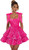 QueenLine Luxury A-Line Teen Tiered Sequin Square Neck Mini Homecoming Dress with Bow