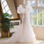 QueenLine Elegant Luxury White Mermaid Puffy Sleeve Flower Girl Dress