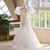 QueenLine Elegant Luxury White Mermaid Puffy Sleeve Flower Girl Dress