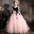 QueenLine Luxury Elegant Pink Dubai Flowers Arabic Princess Dress