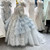 QueenLine Elegant Luxury Coral Beaded Crystal Princess Dress