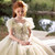 QueenLine Elegant Luxury Sage Green Princess Girl Dress with Beading Crystal Lace