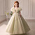 QueenLine Elegant Luxury Sage Green Princess Girl Dress with Beading Crystal Lace