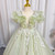 QueenLine Elegant Luxury Sage Green Princess Girl Dress with Beading Crystal Lace