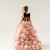 QueenLine Luxury Pink Handmade Flower Tull Bow Princess Flower Girl Dress