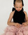 QueenLine Luxury Pink Handmade Flower Tull Bow Princess Flower Girl Dress