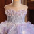QueenLine Luxury Handmade Lilac Crystal  Arab Beading Princess Flowers Girl Dress