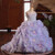 QueenLine Luxury Handmade Lilac Crystal  Arab Beading Princess Flowers Girl Dress